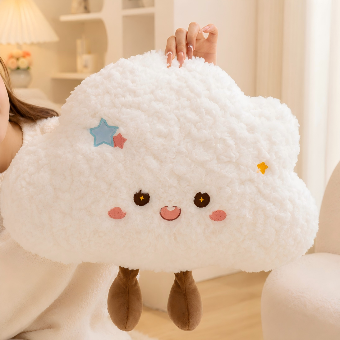 White Cloud Character Pillow