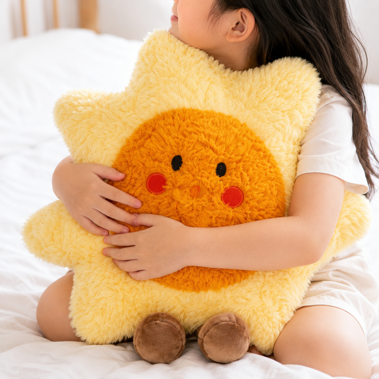 Sun Plush Pillow for Sofa and Bed Decor