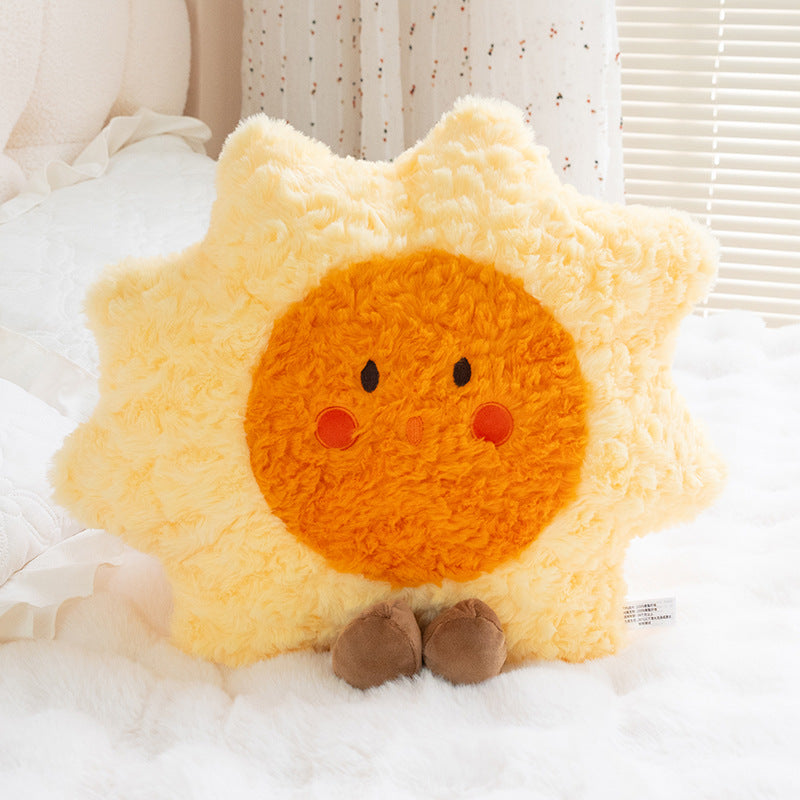 Sun Plush Pillow for Sofa and Bed Decor