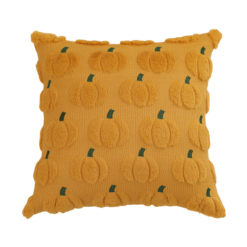 Mustard Yellow Pumpkin Accent Pillow with Insert