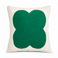 Green Four-Leaf Clover Accent Pillow
