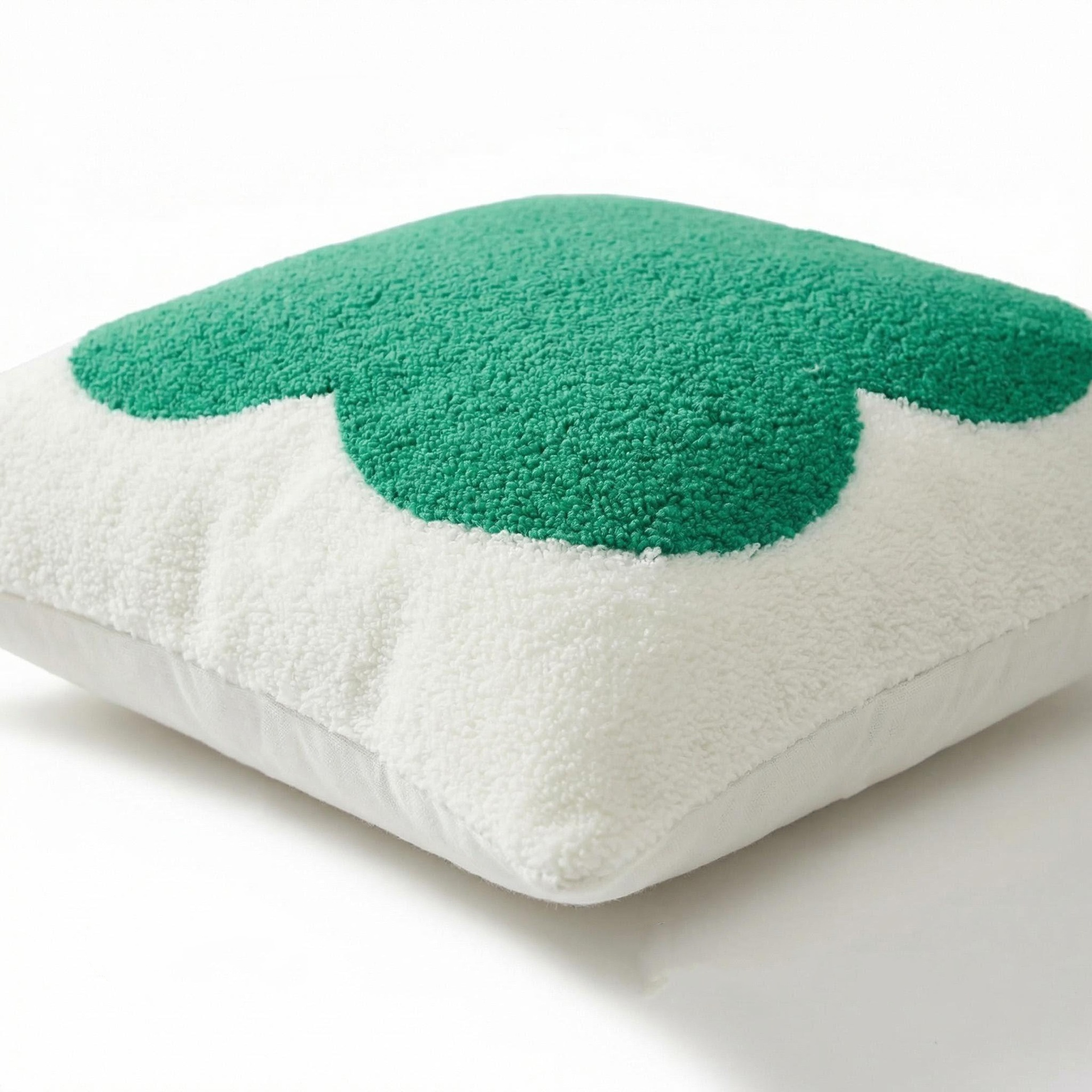 Green Four-Leaf Clover Accent Pillow