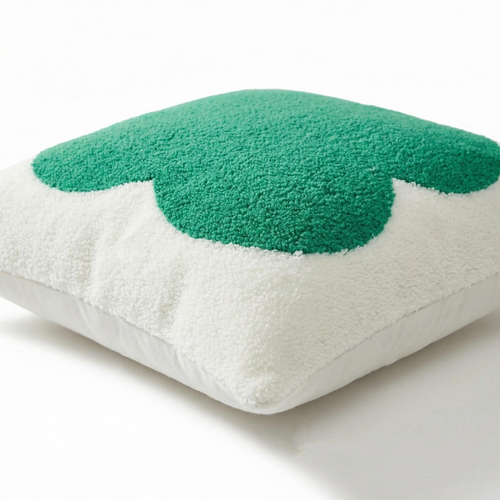 Green Four-Leaf Clover Accent Pillow